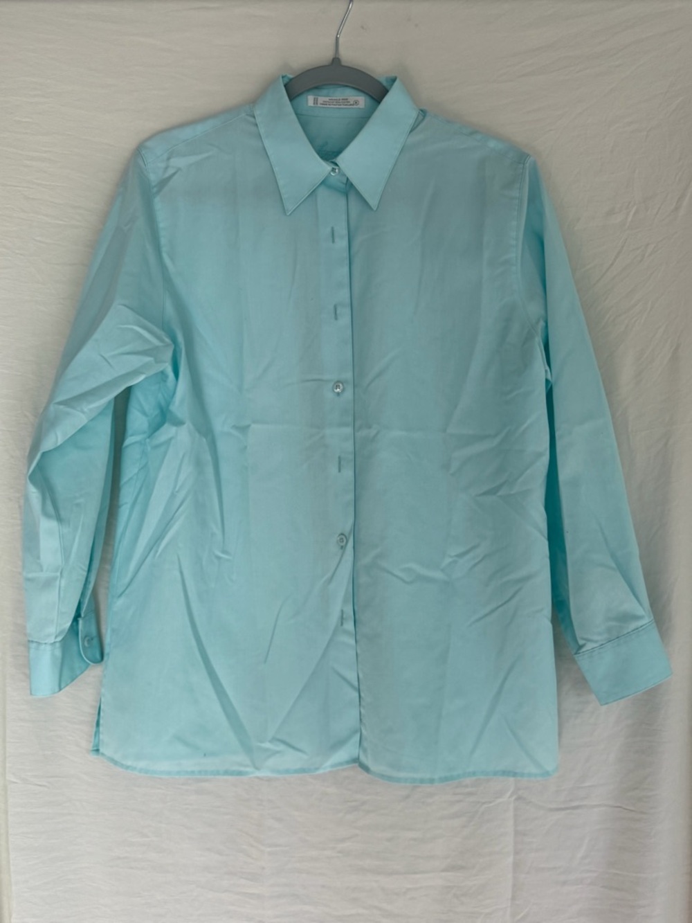Foxcroft Light Blue Button-Down Blouse
